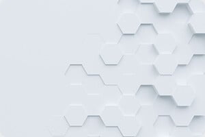 white extruding hexagon shaped image